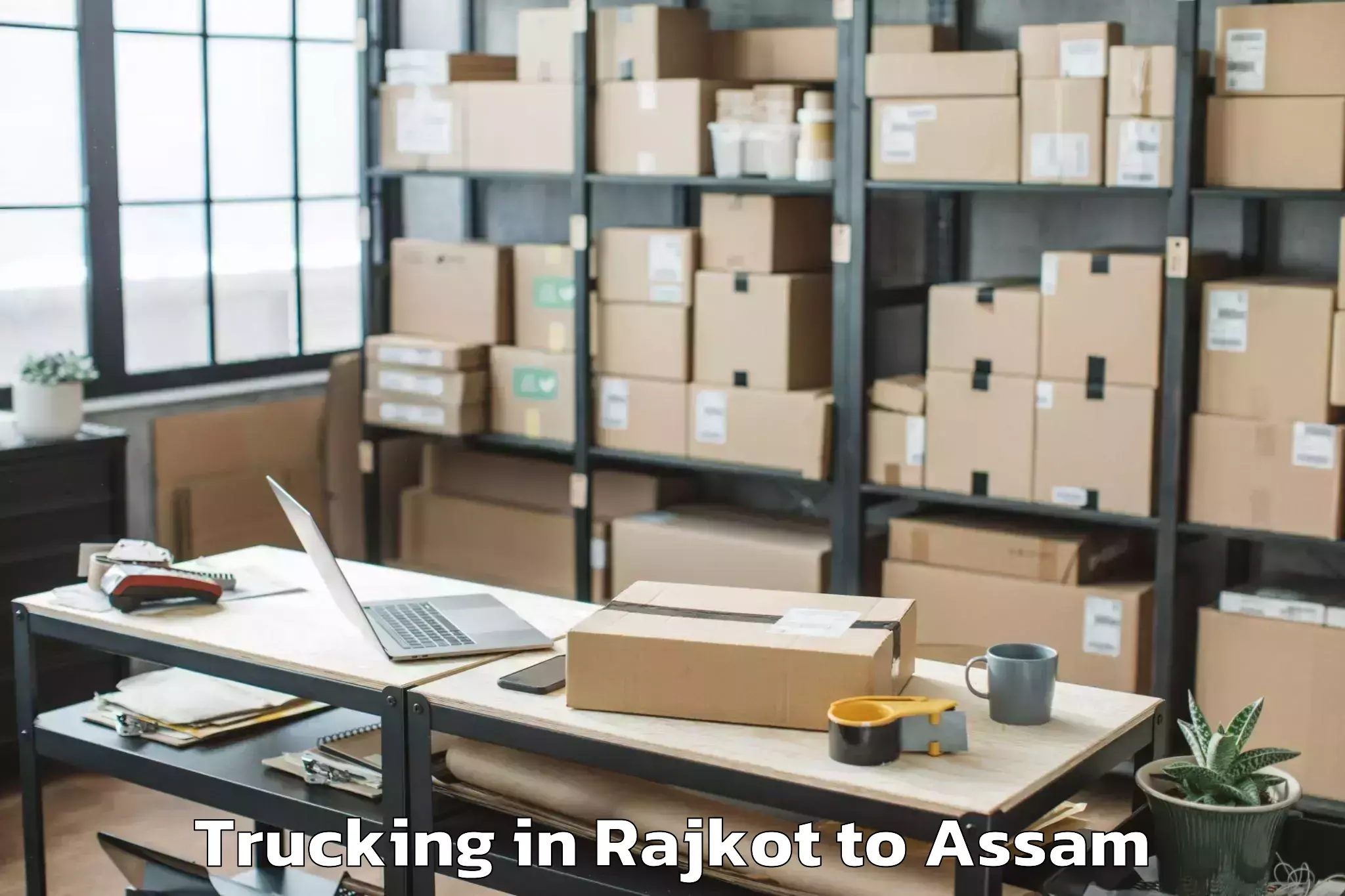 Easy Rajkot to Balijan Trucking Booking